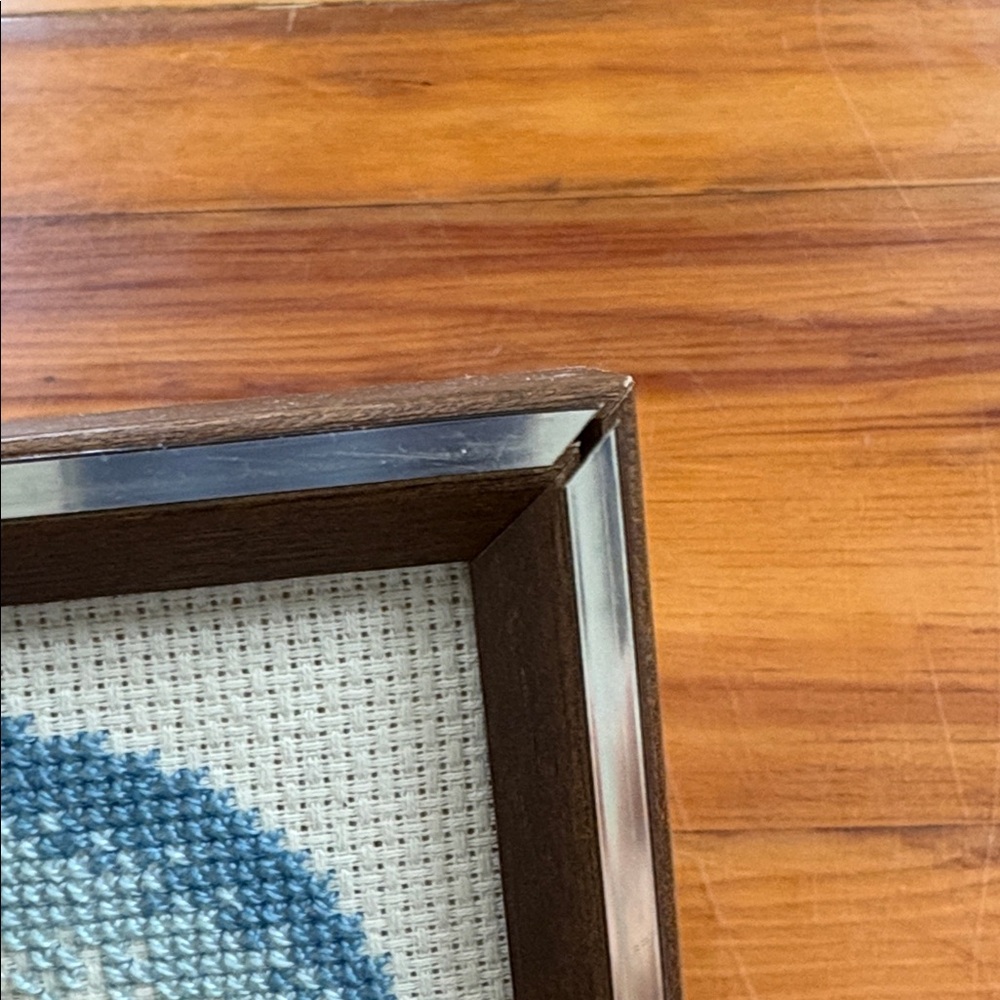 Framed cross stitch art work - Picture 6 of 7